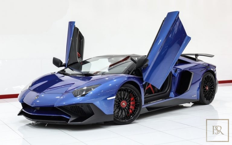 2017 Lamborghini Aventador SV Roadster LP750-4 Blue for sale For Super Rich