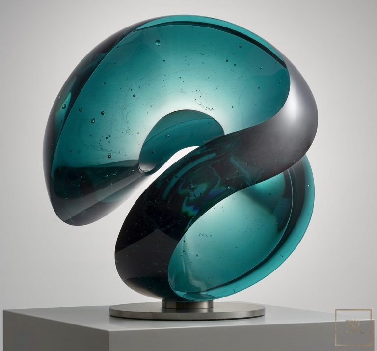 Sculpture, Bohemian crystal glass Aqua-One