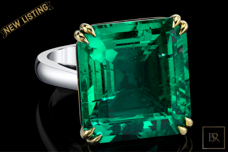 Ring 21.05CT Octogonal Step Cut Emerald  for sale For Super Rich