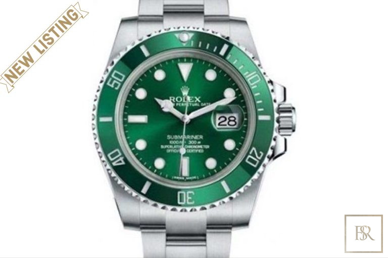 , Rolex Submariner Date 116610LV Hulk Green Dial Oyster Perpetual 40mm Oystersteel Men’s Watch