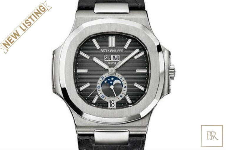 Watch, Patek Philippe Nautilus 5726A-001 Black Gradient 40.5mm Stainless Steel Black Leather Straps