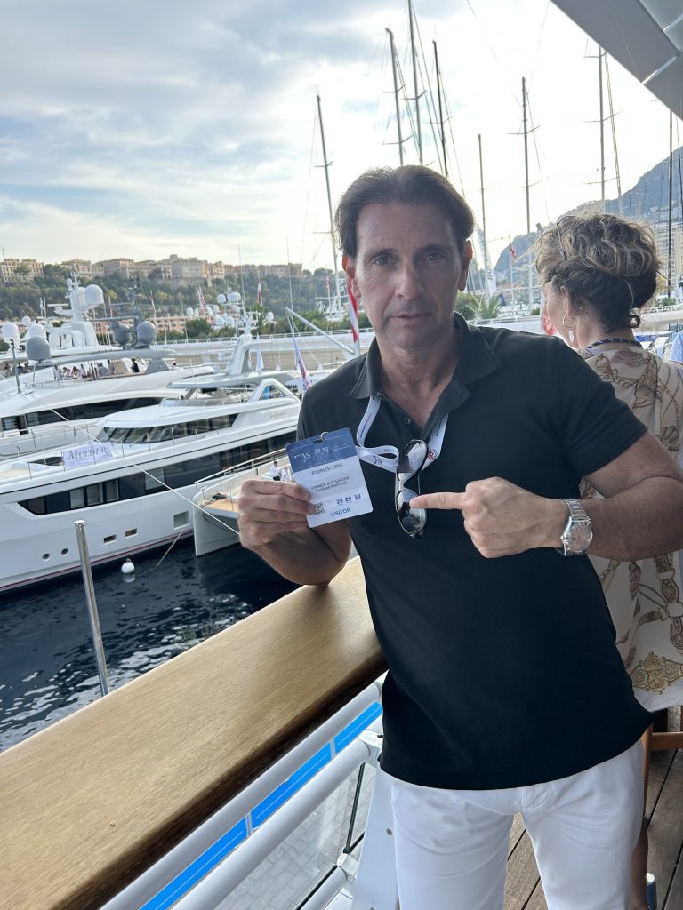 Monaco Yacth Show 2023 - Eric Poirier Owner & Founder of ForSuperRich.com on Private club loundge at the Yacht Club Monaco
